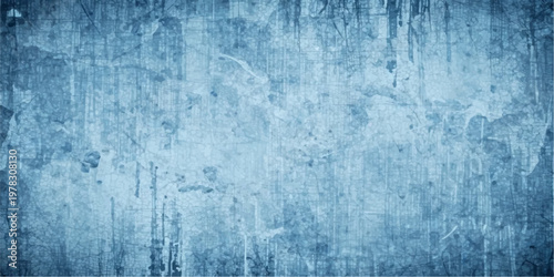 Old blue painted wood texture with a grungy vintage pattern on an aged rough surface for a dark retro backdrop