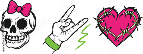 A curious cat explores a green plant with colorful illustrations