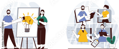 Two chefs working together in a professional kitchen environment