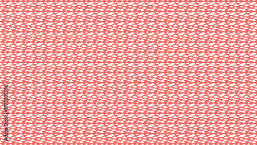 Fotografi Stereogram Magic Eye Illusion with Hidden 3D Object Pattern, Pink and White Repe