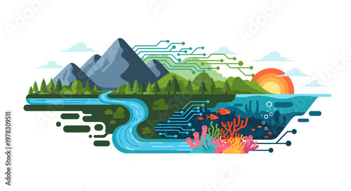 Modern and clean abstract shapes create a feeling of innovation and forward movement, ideal for websites, marketing materials, or background elements.
