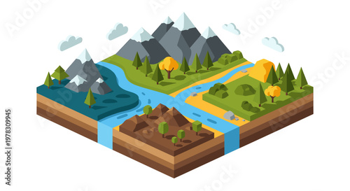 A modern, abstract geometric design evokes feelings of progress and stability. Ideal for marketing materials, website backgrounds, or social media con