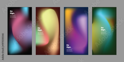 Colorful abstract poster design with vibrant gradient blends and soft neon blur effects on a dark background, ideal for modern graphic and promotional use.