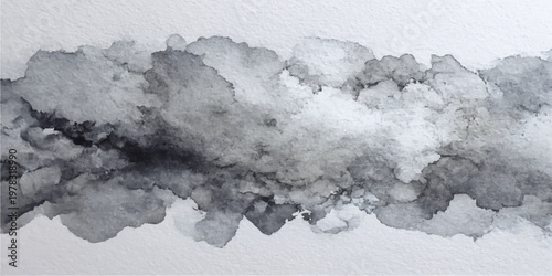 Abstract watercolor painting of a dreamy cloud formation, evoking serenity and contemplation through subtle tonal variations.