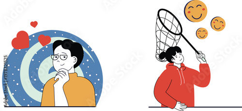 A person working through emotional pain while holding ice packs to their body