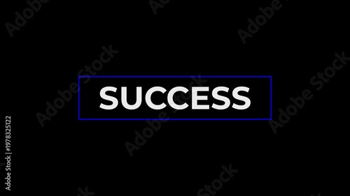 SUCCESS Kinetic Typography 10-Second Loopable 4K Motivational Motion Graphics