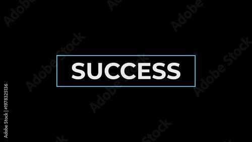 SUCCESS Kinetic Typography 10-Second Loopable 4K Motivational Motion Graphics