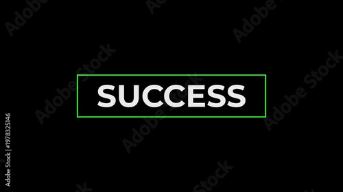 SUCCESS Kinetic Typography 10-Second Loopable 4K Motivational Motion Graphics