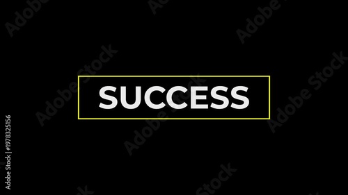 SUCCESS Kinetic Typography 10-Second Loopable 4K Motivational Motion Graphics