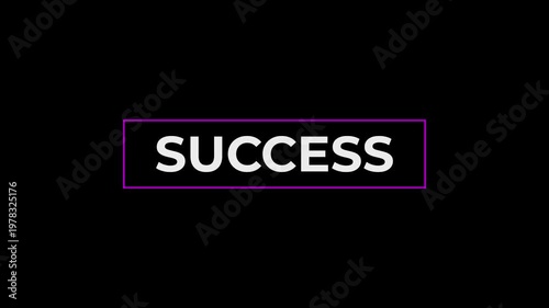 SUCCESS Kinetic Typography 10-Second Loopable 4K Motivational Motion Graphics