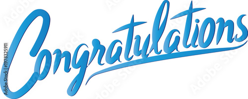 Congratulations text design.