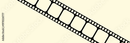 Film strip background with retro photo and cinema frames. Movie reel or video strip roll design. Vector illustration for media, film, and photography projects.eps10