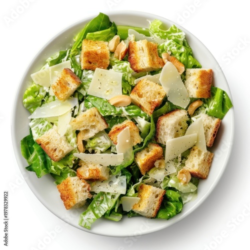 Cesar salad plate food meal.