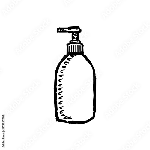 Dish soap bottle icon logo design. Liquid detergent sign and symbol. Dish soap bottle icon. Kitchen cleaning supplies.