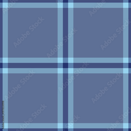 Glen seamless vector textile, damask fabric background plaid. Woman tartan texture check pattern in blue and cyan colors.