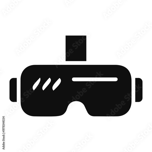 Immersive Virtual Reality Headset Icon - A Symbol of Digital Exploration and Future Entertainment