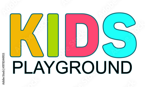 Colorful Kids Playground with Slides Swings and Play Structures in a Sunny Park Setting