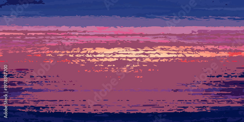 Abstract colorful bands resembling a textured sunset or seascape