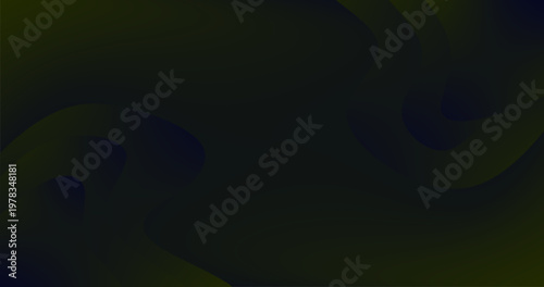 Dark Abstract Background with Green Blue Fluid Shape in Different shades and thickness Copy Space pattern