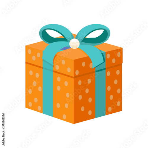 Gift Boxes with Ribbon and Bow. Flat vector decorative wrapped giftbox