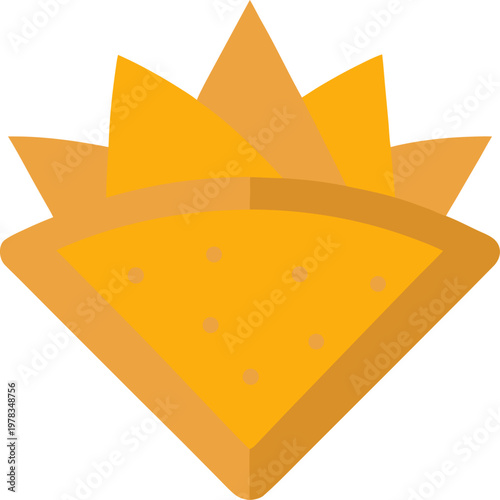 Nachos icon vector on white background 