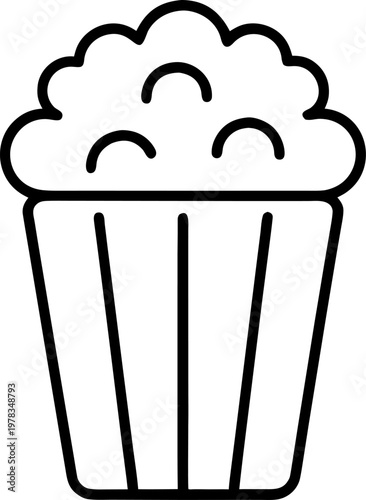 pop com outline   icon vector  on white  background 