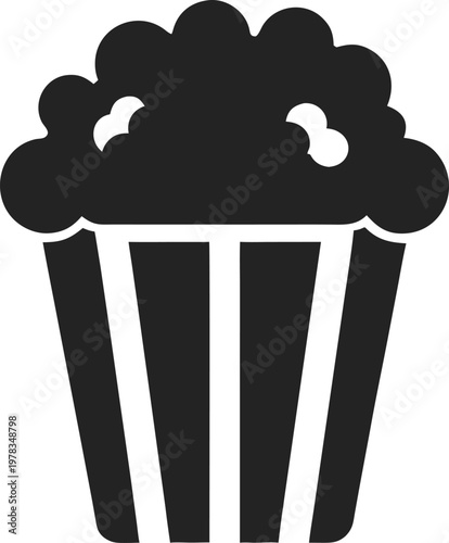 pop com silhouette  icon vector  on white  background 