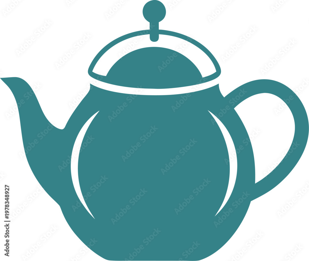 Obraz premium tea pot icon vector on white background 