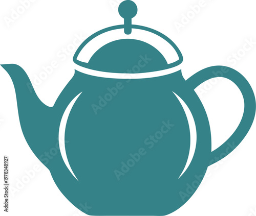tea pot icon vector on white background 