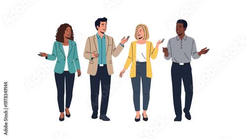 Diverse group of people standing together.