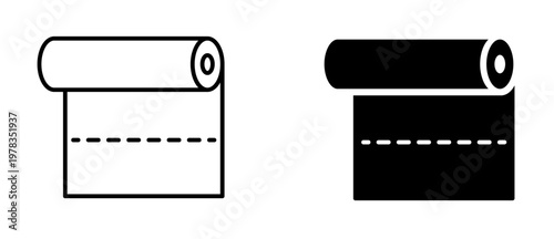 Paper Towel Icon. Disposable Tissue Roll and Cleaning Concept