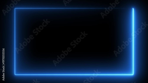 Neon Light screen LOOP abstract background  looped animation - animation fluorescent ultraviolet light 4k glowing line Abstract web neon box pattern LED screens projection technology