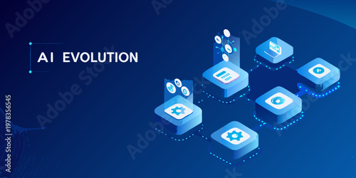 Ai evolution a futuristic depiction of interconnected digital technologies
