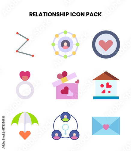 Relationship Flat SVG Icons Pack