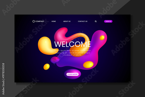 Abstract Liquid Gradient for Modern Landing Page UI Design