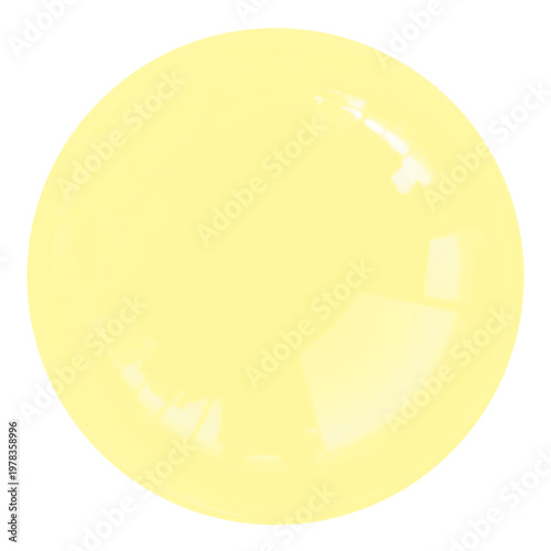 Glossy Pastel Yellow Orb – Minimal Abstract Sphere, Soft pastel-yellow sphere with bright glossy reflections; versatile modern element for branding, posters, and UI designs.