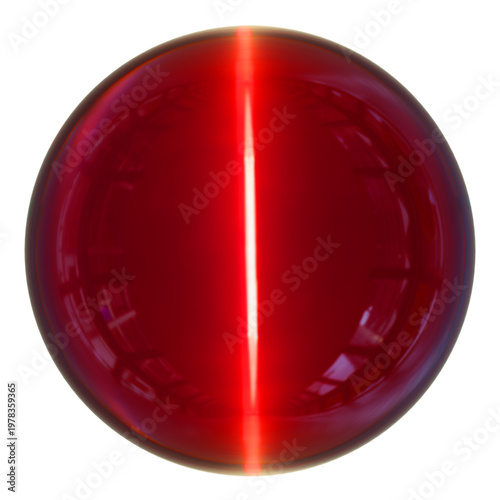 Crimson Neon Orb – Futuristic Glossy Sphere, Intense crimson sphere with a vertical neon glow; sleek, modern asset perfect for branding, posters, and UI designs.
