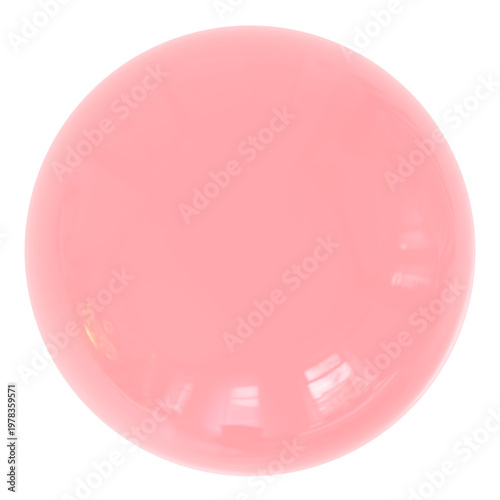 Glossy Pastel Pink Orb – Minimal Abstract Sphere, Soft glossy pink sphere with subtle reflections; clean, modern element for branding, posters, and UI designs.