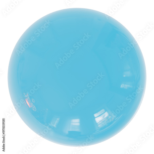 Glossy Sky Blue Orb – Minimal Abstract Sphere, Clean sky-blue sphere with smooth glossy reflections; versatile modern element for branding, posters, and UI designs.