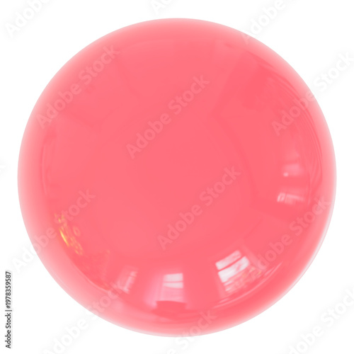 Glossy Pastel Pink Orb – Minimal Abstract Sphere, Soft glossy pink sphere with subtle reflections; clean, modern element for branding, posters, and UI designs.