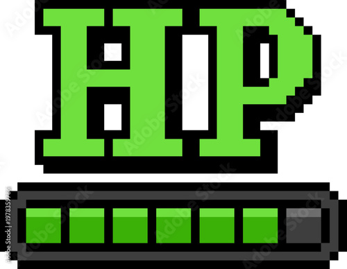 90 Percent HP Health Bar Pixel Art