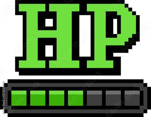 60 Percent HP Health Bar Pixel Art
