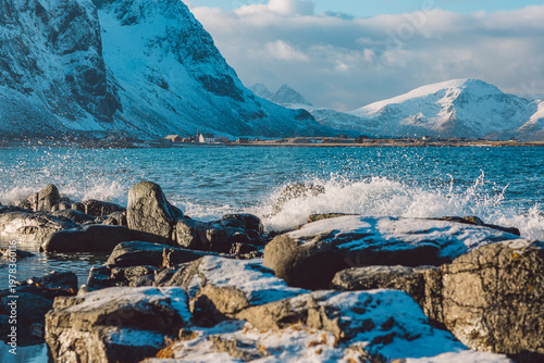 Lofoten islands in winter