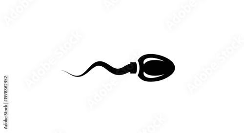 Sperm Cell Icon Silhouette
