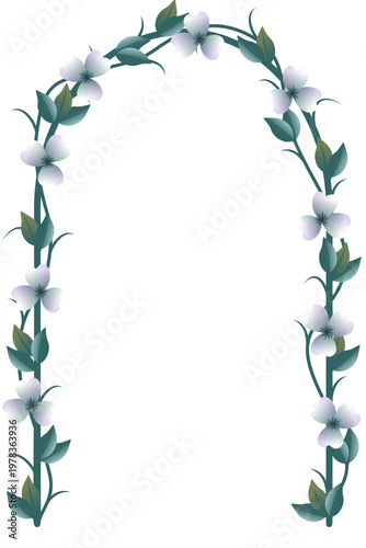 Floral archway illustration