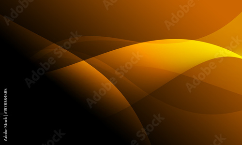 golden yellow striped lines 3d wave curves modern with shine light abstract background