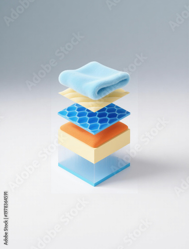blue gift box isolated on white