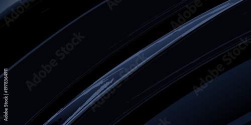 Dramatic angled lines of dark navy blue create a modern abstract design