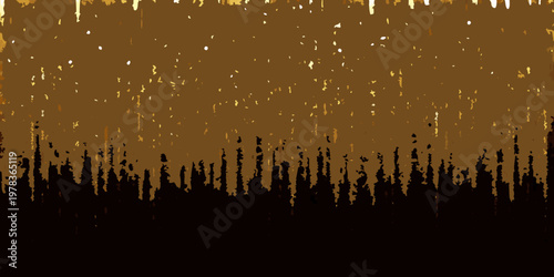 Abstract background with dark and golden textured brushstrokes