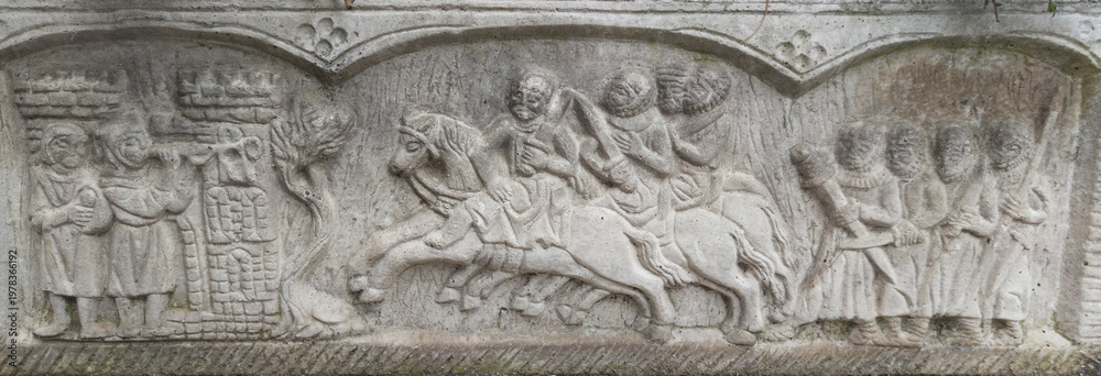 Obraz premium Fighting medieval scene